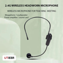 Load image into Gallery viewer, UHF Headset Wireless Microphone Little Bee Amplifier Teacher Use Teaching Microphone Outdoor Stage Sound Earphone