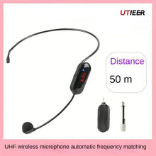 Load image into Gallery viewer, UHF Headset Wireless Microphone Little Bee Amplifier Teacher Use Teaching Microphone Outdoor Stage Sound Earphone