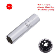 Load image into Gallery viewer, Universal Spark Plug Socket Spark Plug Wrench 3/8 Magnetic 12 Angle Thin Wall for 14/16mm Spark Plug Removal Auto Repair Tool