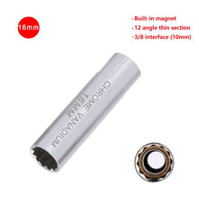 Load image into Gallery viewer, Universal Spark Plug Socket Spark Plug Wrench 3/8 Magnetic 12 Angle Thin Wall for 14/16mm Spark Plug Removal Auto Repair Tool