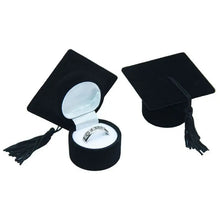 Load image into Gallery viewer, Velvet Ring Box Graduation Bachelor Cap Jewelry Packging Box Wedding Engagement Earring Box Graduation Gift Jewelry Organizer