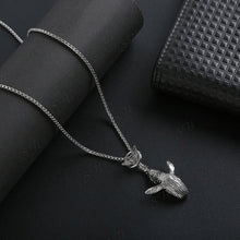 Load image into Gallery viewer, Vintage Gothic Blue Whale Pendant Necklace For Punk Men and Women Simple Fish Necklaces Sweater Chain Accessories Jewelry