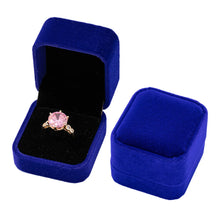 Load image into Gallery viewer, Vintage Hexagon Velvet Jewelry Single Ring Box Case for Engagement Wedding Ceremony Valentines Day Holding Storage Container