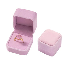 Load image into Gallery viewer, Vintage Hexagon Velvet Jewelry Single Ring Box Case for Engagement Wedding Ceremony Valentines Day Holding Storage Container