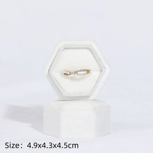 Load image into Gallery viewer, Vintage Octagon Square Velvet Single and Double Ring Box With Detachable Lid Earrings Proposal Engagement Wedding Ceremony Gifts