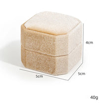 Load image into Gallery viewer, Vintage Octagon Square Velvet Single and Double Ring Box With Detachable Lid Earrings Proposal Engagement Wedding Ceremony Gifts