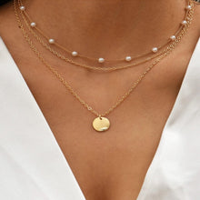 Load image into Gallery viewer, Vintage Pearl Charm Layered Necklace Women's Jewelry Layered Accessories for Girls Clothing Aesthetic Gifts Fashion Pendant