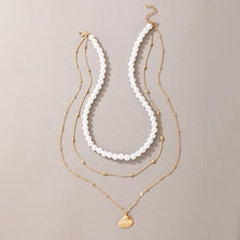 Load image into Gallery viewer, Vintage Style Simple 6MM Pearl Chain Choker Necklace For Women Wedding Love Shell Pendant Necklace Fashion Jewelry Whole
