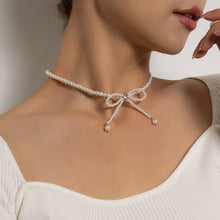 Load image into Gallery viewer, Vintage Style Simple 6MM Pearl Chain Choker Necklace For Women Wedding Love Shell Pendant Necklace Fashion Jewelry Whole