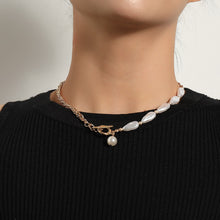Load image into Gallery viewer, Vintage Style Simple 6MM Pearl Chain Choker Necklace For Women Wedding Love Shell Pendant Necklace Fashion Jewelry Whole