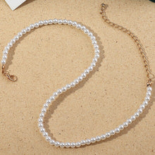 Load image into Gallery viewer, Vintage Style Simple 6MM Pearl Chain Choker Necklace For Women Wedding Love Shell Pendant Necklace Fashion Jewelry Whole