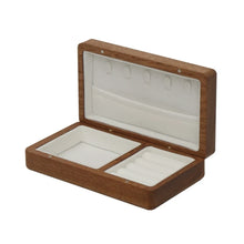 Load image into Gallery viewer, Walnut Wood Jewelry Box Wedding Ring Box Earring Rings Storage Box Organizer