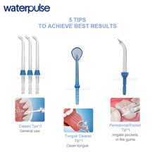 Load image into Gallery viewer, Waterpulse V300G Oral Irrigator 5pcs Tips Dental Water Flosser Electric Cleaner 800ml Oral Hygiene Dental Flosser Water Flossing 0ral irrigator
