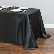 Load image into Gallery viewer, White Table Cloth Polyester Table Cloth Rectangular Satin Tablecloth for Birthday Christmas Home Party Decor Wedding Supplies