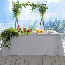 Load image into Gallery viewer, White Table Cloth Polyester Table Cloth Rectangular Satin Tablecloth for Birthday Christmas Home Party Decor Wedding Supplies