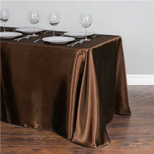 Load image into Gallery viewer, White Table Cloth Polyester Table Cloth Rectangular Satin Tablecloth for Birthday Christmas Home Party Decor Wedding Supplies