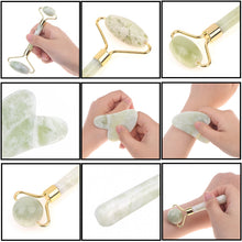 Load image into Gallery viewer, Face Jade Roller Gua Sha Scraper Massager for Neck Body Guasha Eye Massage Face Slimming Therapy Beauty Skincare Tool