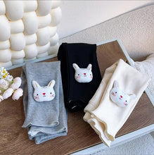 Load image into Gallery viewer, Winter Children Girl Bottoming Pant Cotton Velvet Thick Baby Girl Trousers Versatile Cartoon Rabbit Solid Infant Girl Basic Pant