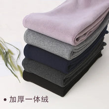 Load image into Gallery viewer, Winter Girls Warm Leggings Outwear Kids Cartoon Thick Velvet Pants for Baby Girls Cute Cat Pattern Trousers