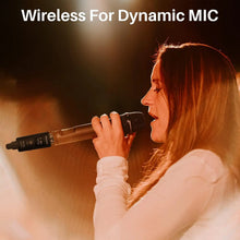 Load image into Gallery viewer, Wired Change Rechargeable UHF Wireless XLR Transmitter and XLR Receiver for Dynamic Microphone Compatible with Audio Mixer