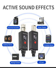 Load image into Gallery viewer, Wired Change Rechargeable UHF Wireless XLR Transmitter and XLR Receiver for Dynamic Microphone Compatible with Audio Mixer