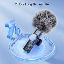 Load image into Gallery viewer, Wireless Lavalier Microphone Portable Audio Video Recording Mini Mic For iPhone Android Mobile Phone Laptop PC Live Broadcast