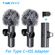 Load image into Gallery viewer, Wireless Lavalier Microphone Portable Audio Video Recording Mini Mic For iPhone Android Mobile Phone Laptop PC Live Broadcast