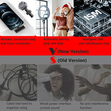 Load image into Gallery viewer, Wireless Lavalier Microphone Portable Audio Video Recording Mini Mic For iPhone Android Mobile Phone Laptop PC Live Broadcast