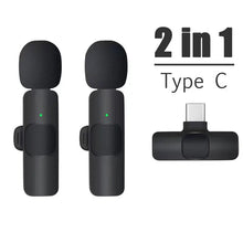 Load image into Gallery viewer, Wireless Lavalier Microphone Portable Audio Video Recording Mini Mic for iPhone Android Live Broadcast Gaming Phone Mic