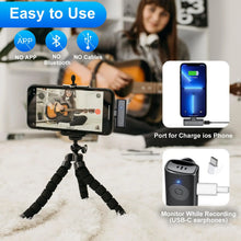 Load image into Gallery viewer, Wireless Lavalier Microphone for iPhone iPad Video Recording Interview Clip-on Microphone for iOS Vlog Live Streaming Lapel Mic