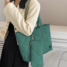 Load image into Gallery viewer, Women Handbag Fall/Winter Fashion Rhombus Space Cotton Suit Shoulder Bag Large Capacity Solid Color All-Match Shopping Tote Bag