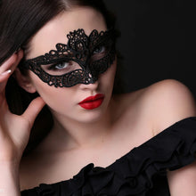 Load image into Gallery viewer, Hollow Lace Masquerade Face Mask Sexy Cosplay Prom Party Props Costume Halloween Masquerade Mask Nightclub Queen Eye Mask