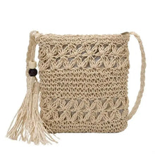 Load image into Gallery viewer, Women Hollow Tassel Straw Bag Summer Vacation Travel Beach Bag ladies CrossbodyLipstick Cosmetic Bag Women'S Bag 2023 Summer New