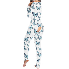 Load image into Gallery viewer, Women's Pajamas Onesies Sleepwear Button-down Front Sexy Buttoned Flap Pijama V-neck Long Sleeve Jumpsuit Female Home Clothes