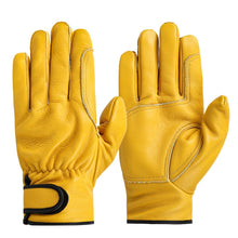 Load image into Gallery viewer, Work gloves leather workers work welding safety protection garden sports motorcycle driver wear-resistant gloves