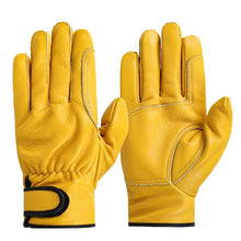 Load image into Gallery viewer, Work gloves leather workers work welding safety protection garden sports motorcycle driver wear-resistant gloves