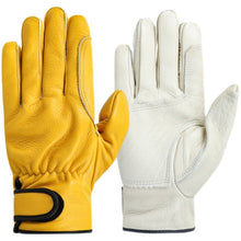 Load image into Gallery viewer, Work gloves leather workers work welding safety protection garden sports motorcycle driver wear-resistant gloves