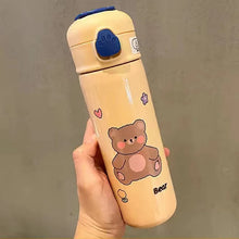 Load image into Gallery viewer, 500Ml Cartoon Thermos Thermos Double Wall Tumbler Handle Children Water Bottle With Straw Vacuum Flask Water Bottle