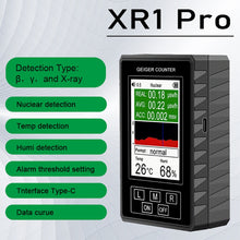 Load image into Gallery viewer, XR1 Pro Geiger Counter Nuclear Radiation Detector Dosimeter Portable Handheld Beta Gamma X-ray Radiation Monitor With Backlight
