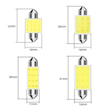 Load image into Gallery viewer, 10X Truck LED Auto Dome light Festoon COB 12 Chips 36mm 39mm 41mm C5W C10W Interior Light Licence Plate Light 12V 24V