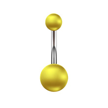 Load image into Gallery viewer, 1pcs Sexy Dangling Navel Belly Button Ring Double Round Pearl Stainless Steel Belly Piercing Jewelry 14G