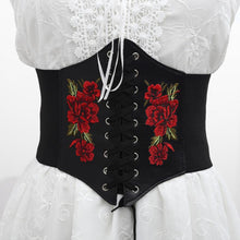 Load image into Gallery viewer, Exquisite Girl's Ultra-wide Elastic Girdle Embroidered Belt Flower Embroidered Waist Clothing Accessories