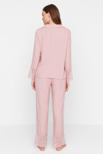 Load image into Gallery viewer, Powder Lace Detailed Woven Pajamas Set THMAW22PT0138