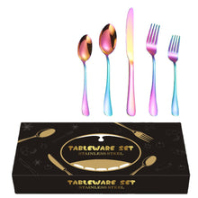 Load image into Gallery viewer, Tableware Knife, Fork and Spoon 40-Piece Set 8-Person Group Western Food/Steak Knife, Fork and Spoon Tableware