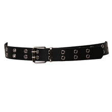 Load image into Gallery viewer, Vintage Women Punk Chain Belt Black Eyelet Leather Belt Buckle Waist Jeans Belts