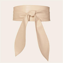 Load image into Gallery viewer, Wrap Around Tie Corset Women's Dress Belt Lady Waist Wide Leather Soft PU