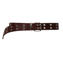 Load image into Gallery viewer, Vintage Women Punk Chain Belt Black Eyelet Leather Belt Buckle Waist Jeans Belts