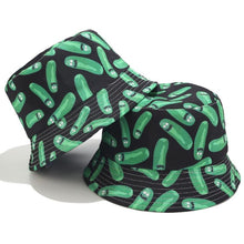 Load image into Gallery viewer, Pickle Rick Cotton New Bucket Hat Rick Fishing Cap US Anime Cotton print Fisherman Bob Hat Sun Fishing boonie Hat