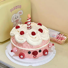 Load image into Gallery viewer, Holiday Cake Candle Man Polymer Clay Cake Decoration Card Dessert Cute Accessories