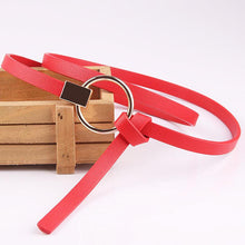 Load image into Gallery viewer, Fashion Wild Ladies Jeans Dress Thin Belt Knotted Belt Circle Buckle Decoration Small Belts